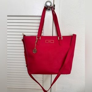 Donna Karan New York fuschia shoulder tote bag